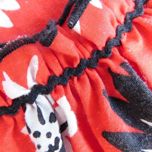 VTG Fancy Fashions Texas Square Dance 2-Pc Dress Skirt Blouse Red Black Ruffles - Picture 12 of 16